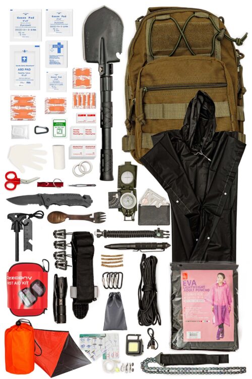 Emergency Survival & First Aid Kit & Tourniquet Army Green
